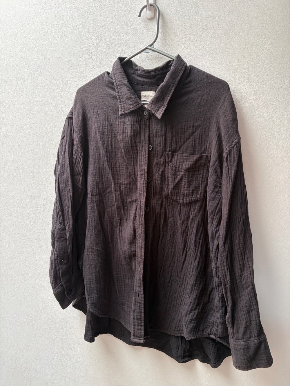 Women’s Wilfred Gauze Black Button-Up Shirt